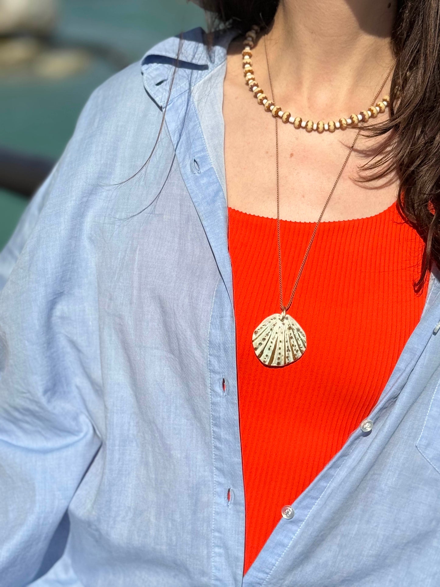 Beachcomber Shell Charm Necklace