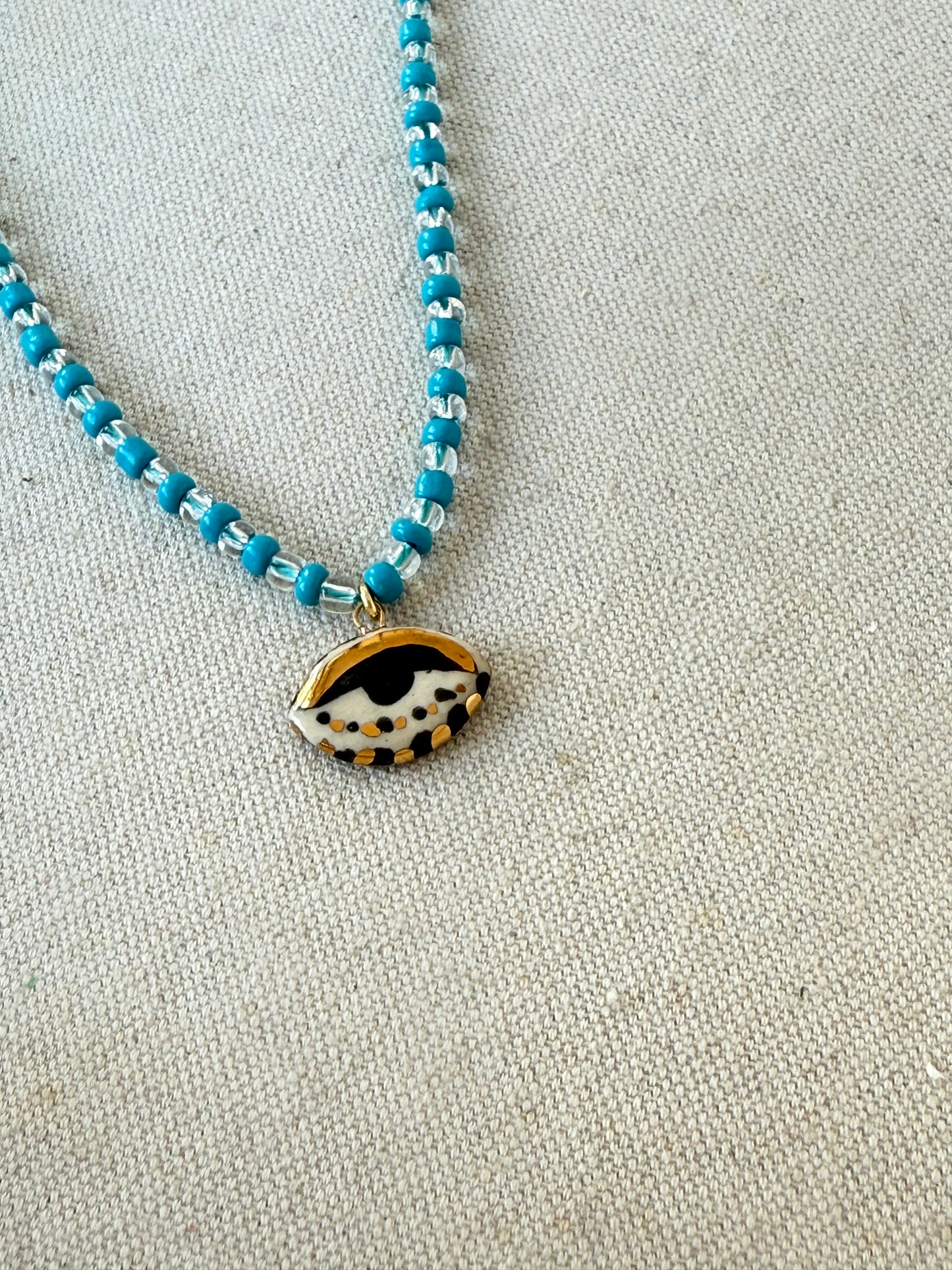 Not so Evil eye Beaded Necklace NEW COLORS