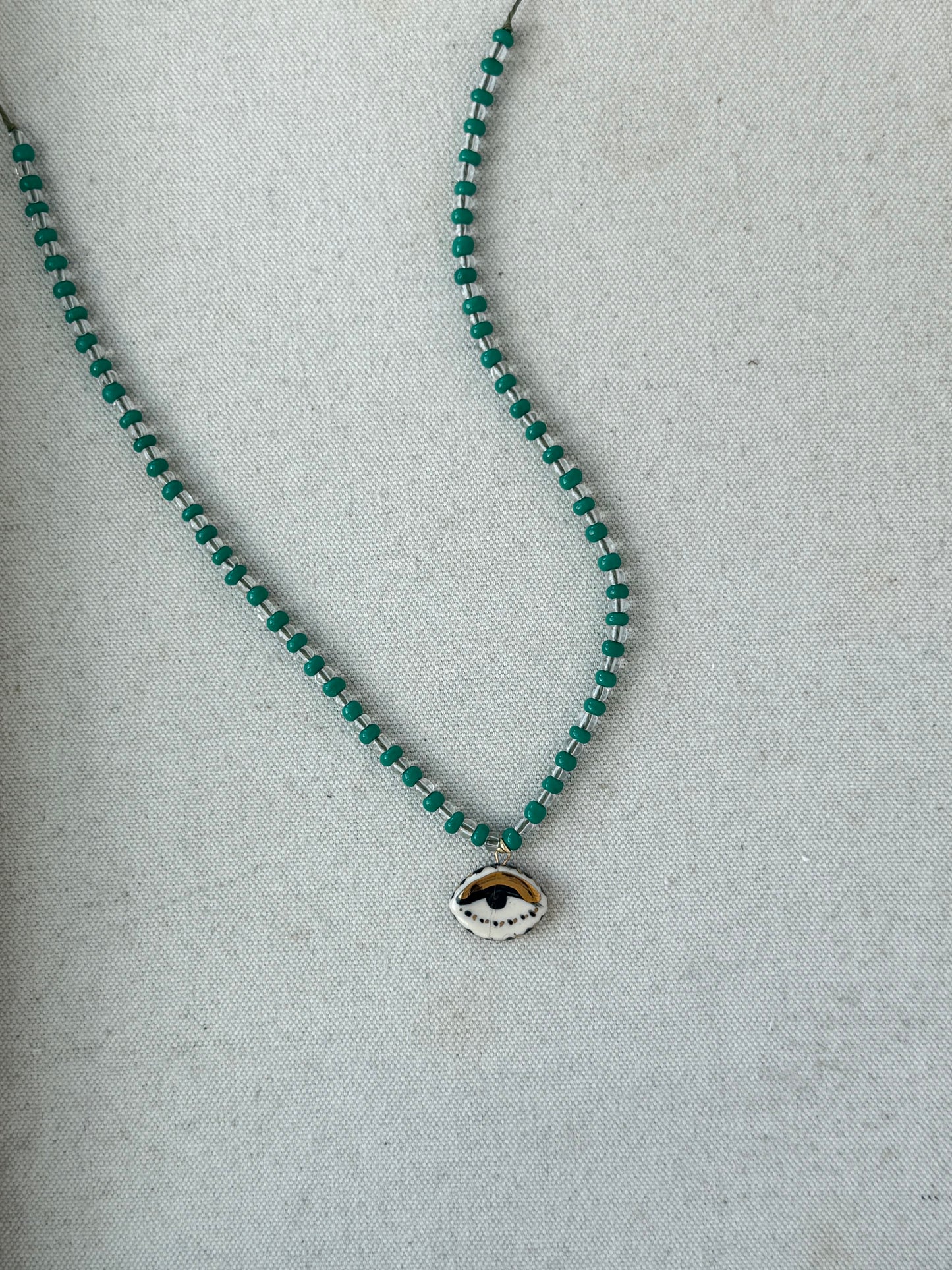 Not so Evil eye Beaded Necklace NEW COLORS