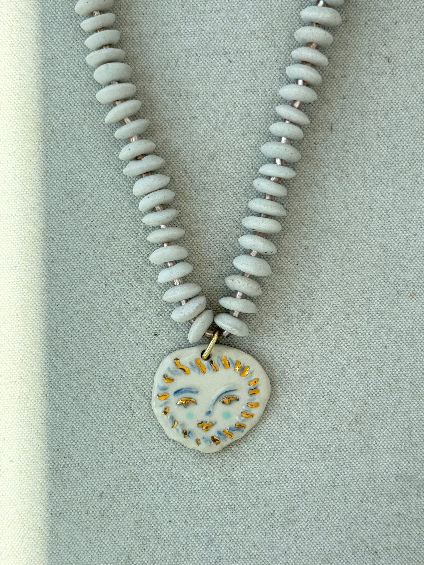 Solara Charm Beaded Necklace