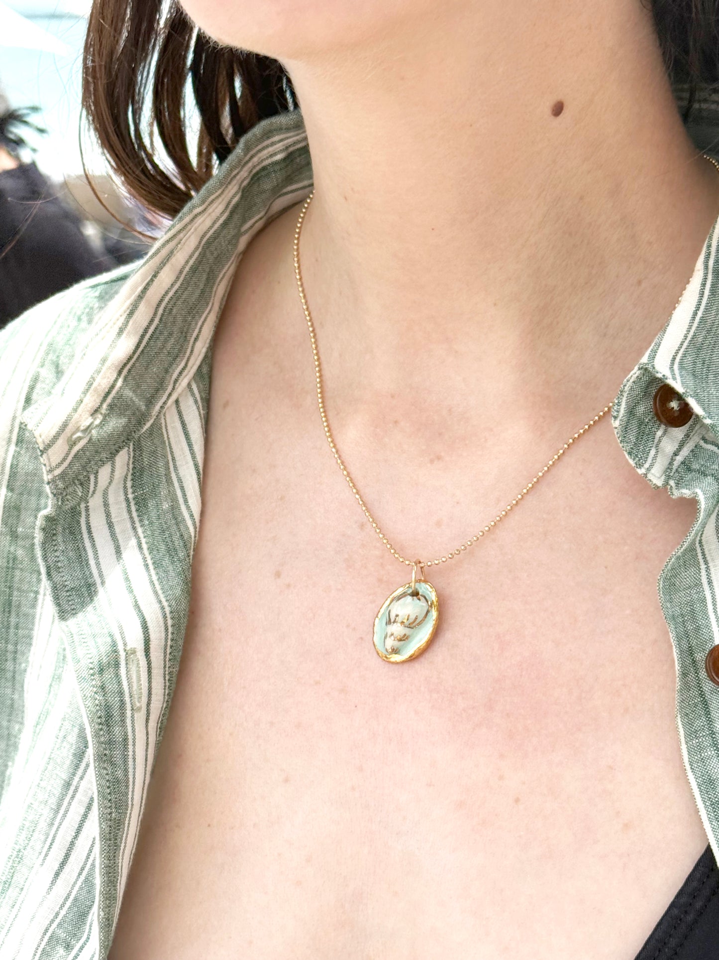 Whisper Shell Charm necklace