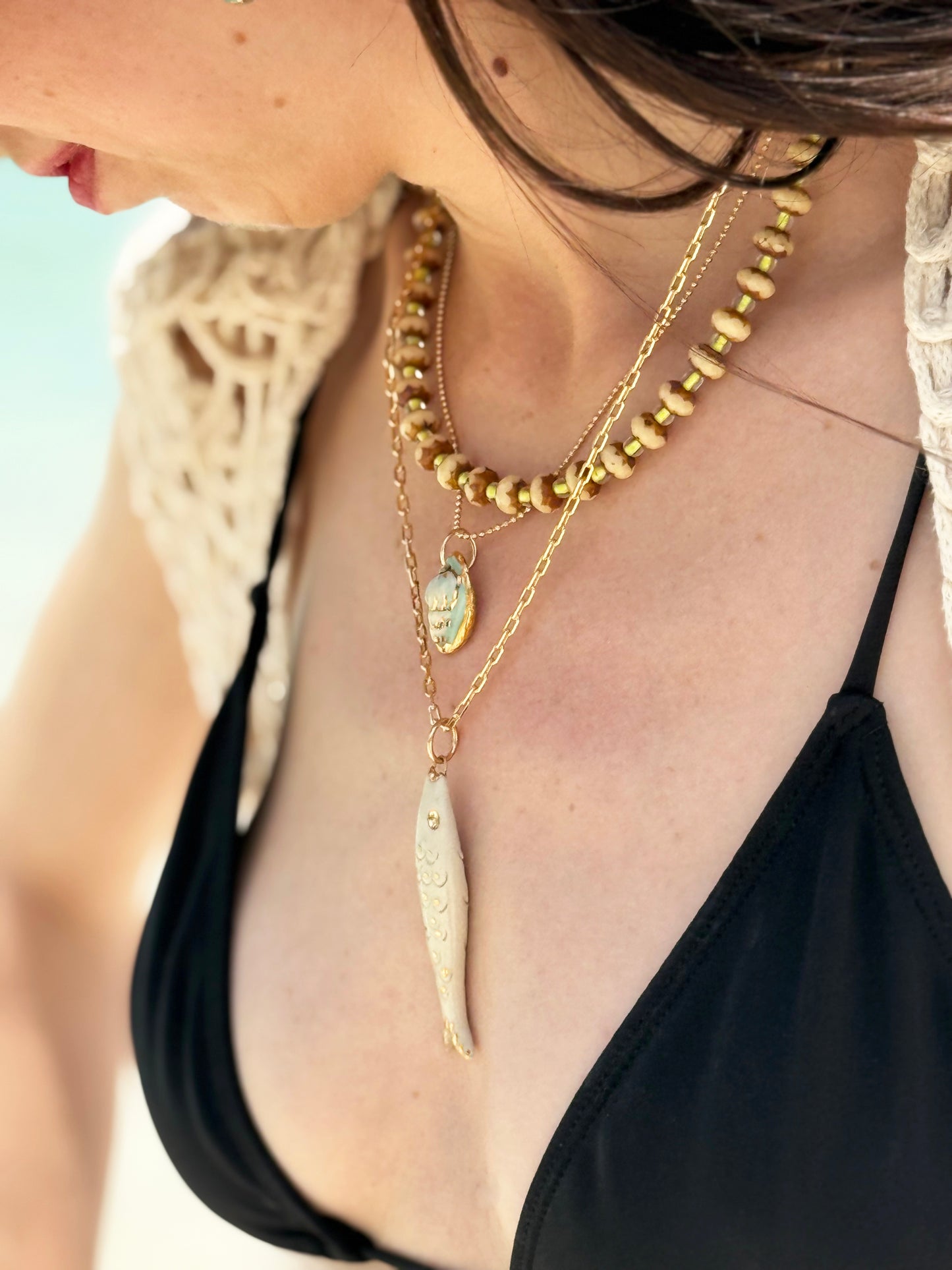 Whisper Shell Charm necklace