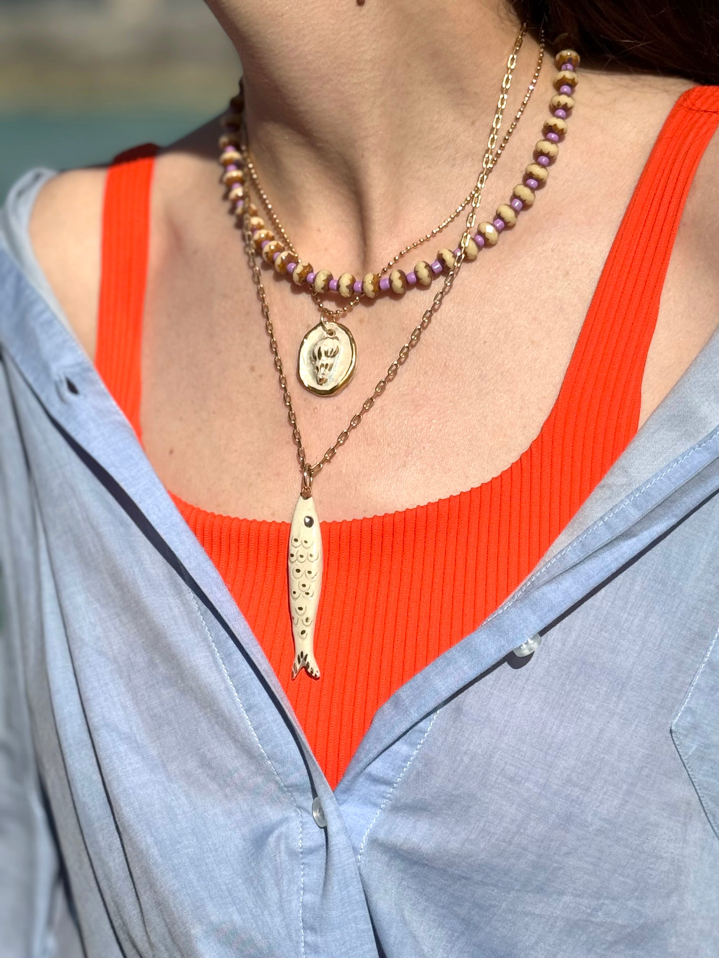 Whisper Shell Charm necklace