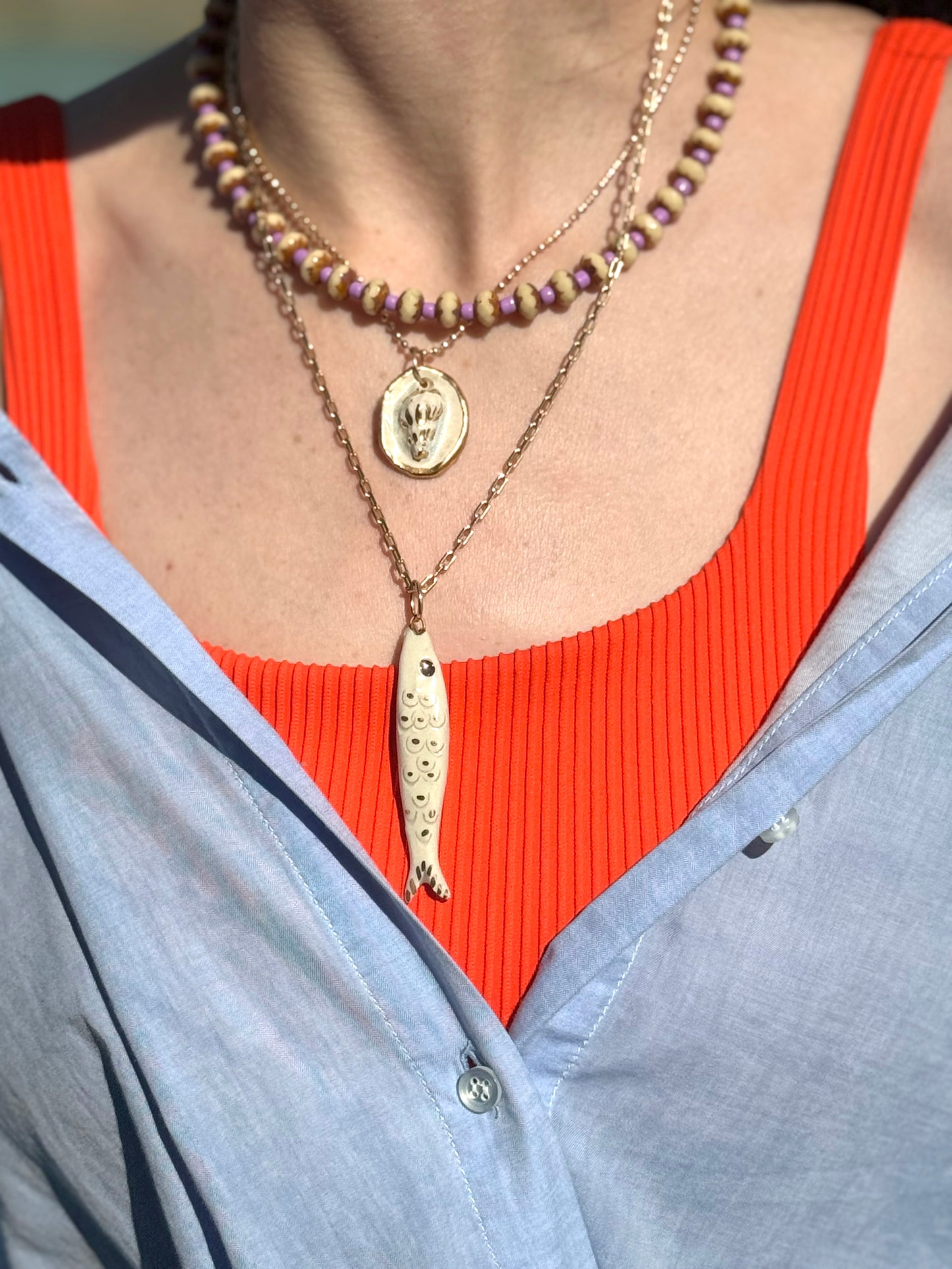 Whisper Shell Charm necklace