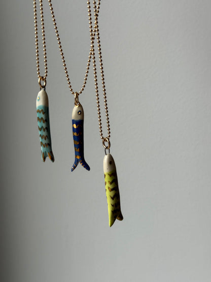 Mini Catch Necklace Blue