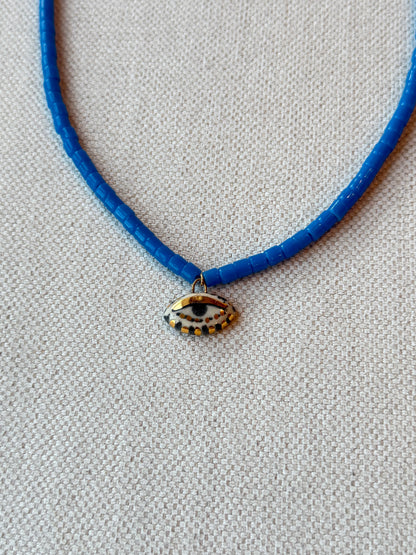 Not so Evil eye Beaded Necklace