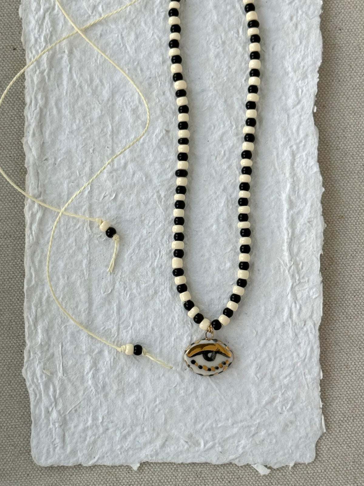 Not so Evil eye Beaded Necklace