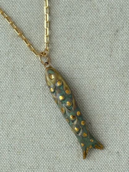 Catch Necklace Oxide Green