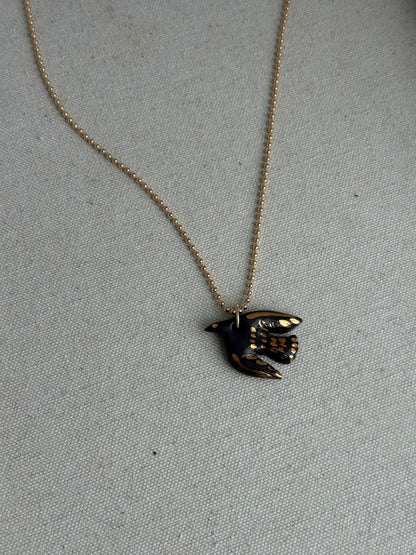 Black Bird charm Necklace