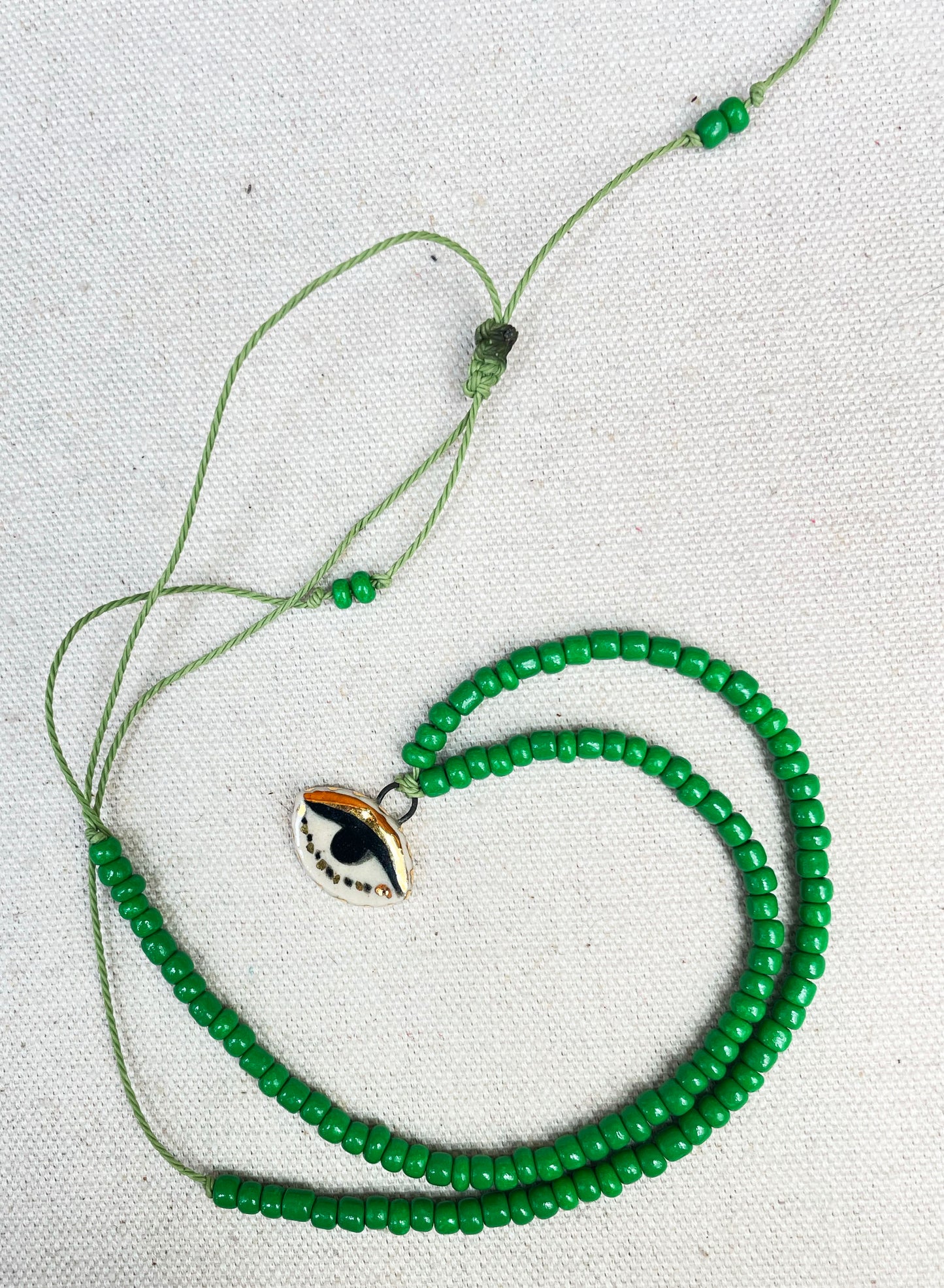 Not so Evil eye Beaded Necklace