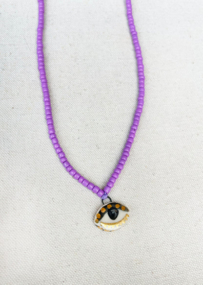 Not so Evil eye Beaded Necklace