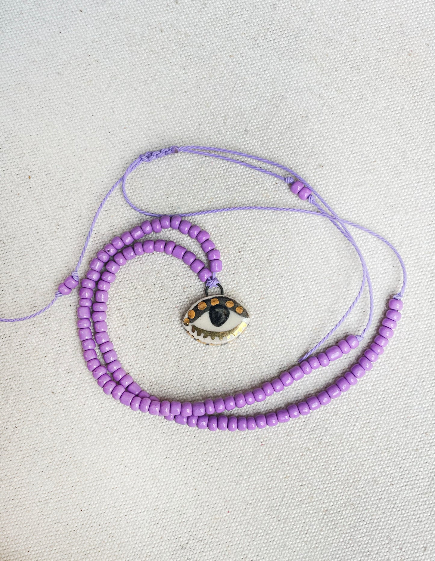 Not so Evil eye Beaded Necklace