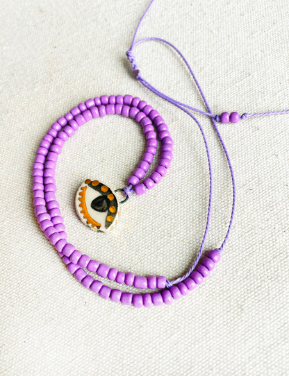 Not so Evil eye Beaded Necklace