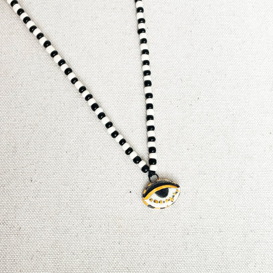 Not so Evil eye Beaded Necklace