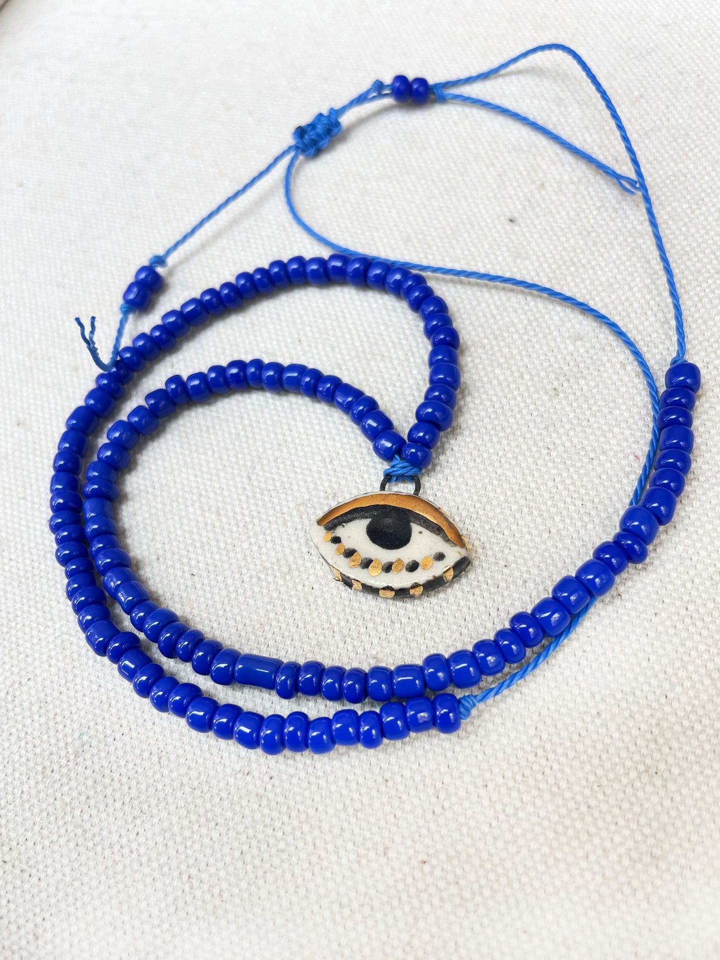 Not so Evil eye Beaded Necklace