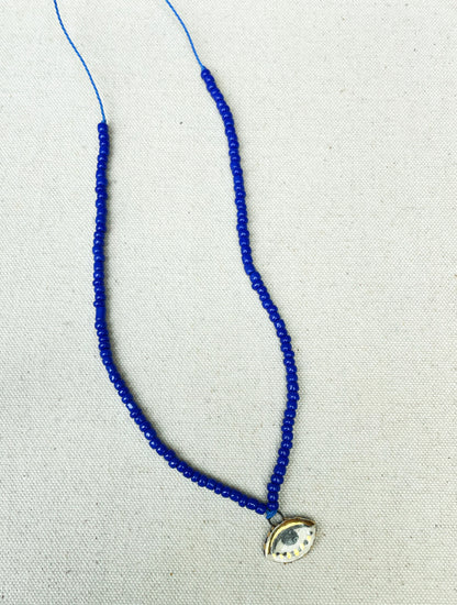 Not so Evil eye Beaded Necklace