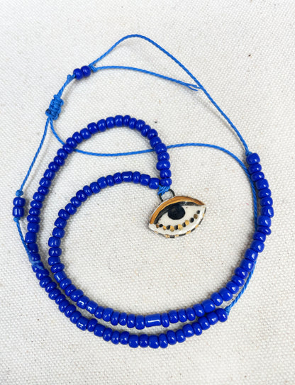 Not so Evil eye Beaded Necklace