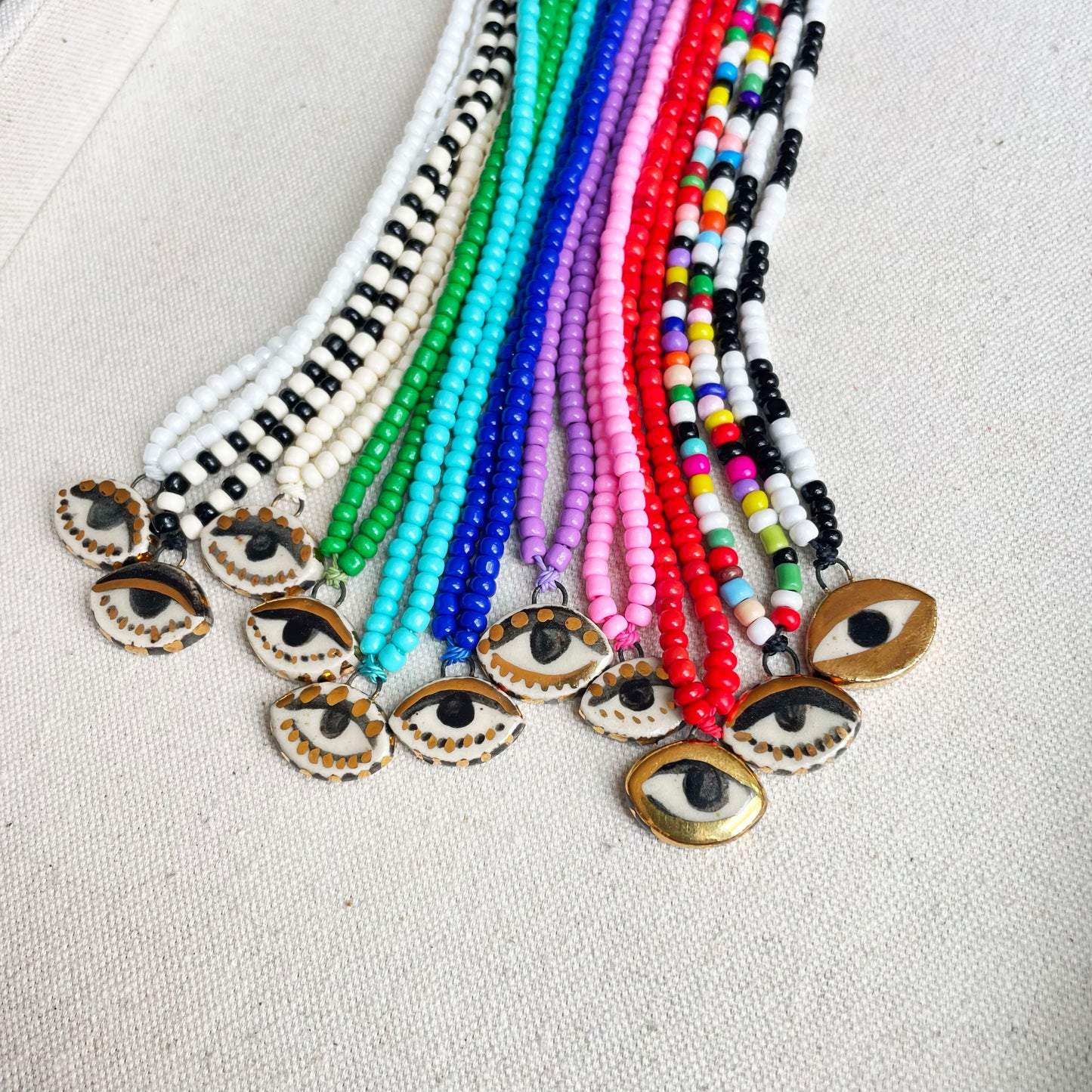 Not so Evil eye Beaded Necklace