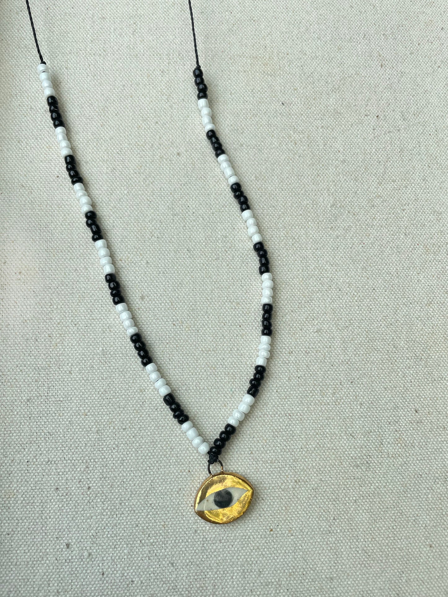 Not so Evil eye Beaded Necklace