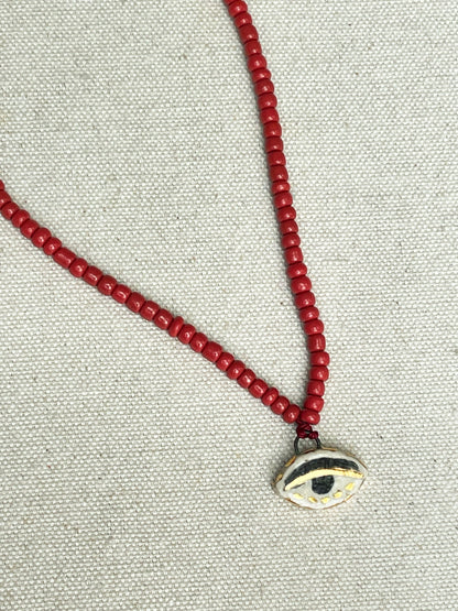 Not so Evil eye Beaded Necklace