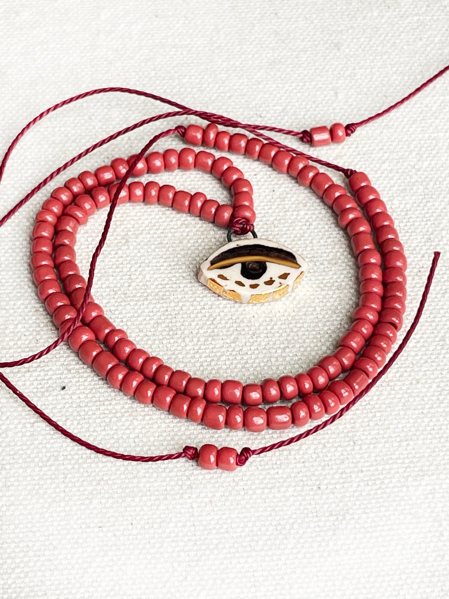 Not so Evil eye Beaded Necklace