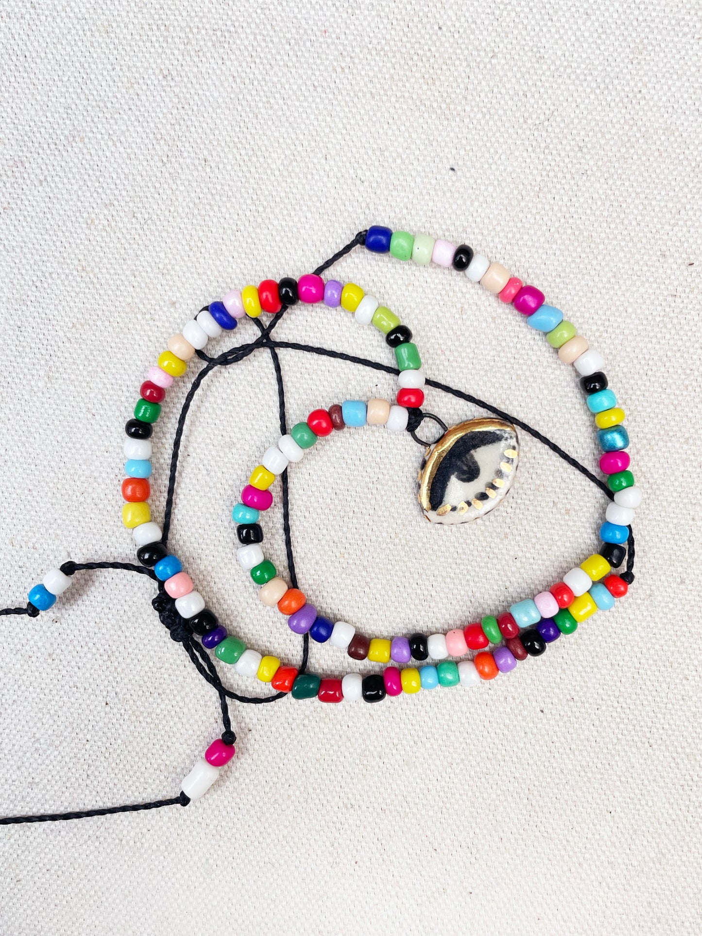 Not so Evil eye Beaded Necklace