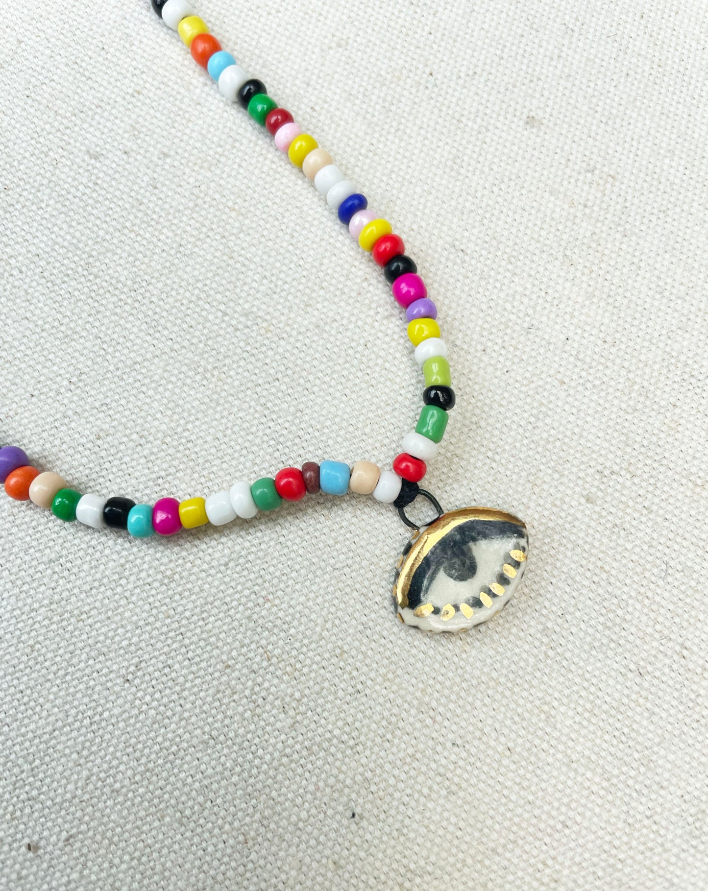 Not so Evil eye Beaded Necklace