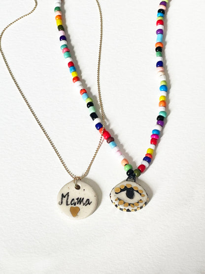 Not so Evil eye Beaded Necklace