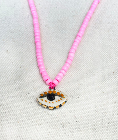 Not so Evil eye Beaded Necklace