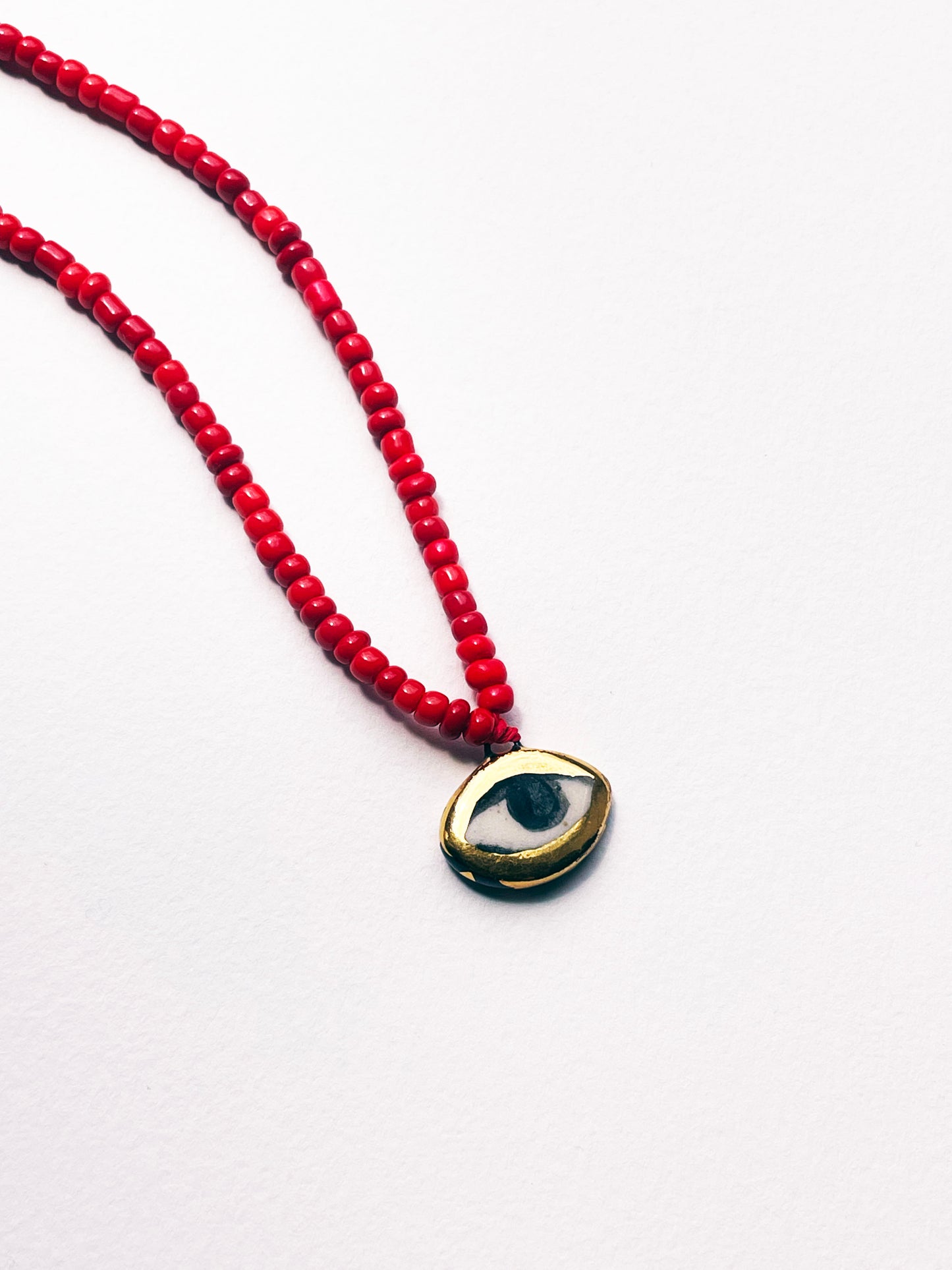 Not so Evil eye Beaded Necklace