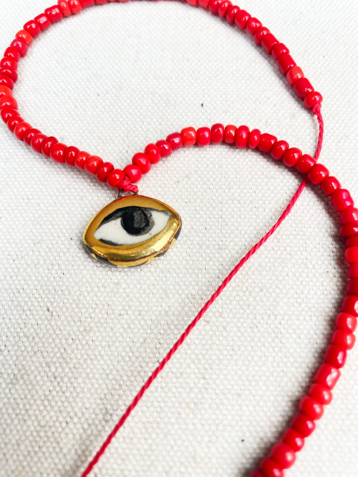 Not so Evil eye Beaded Necklace