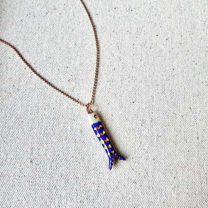 Mini Catch Necklace Blue