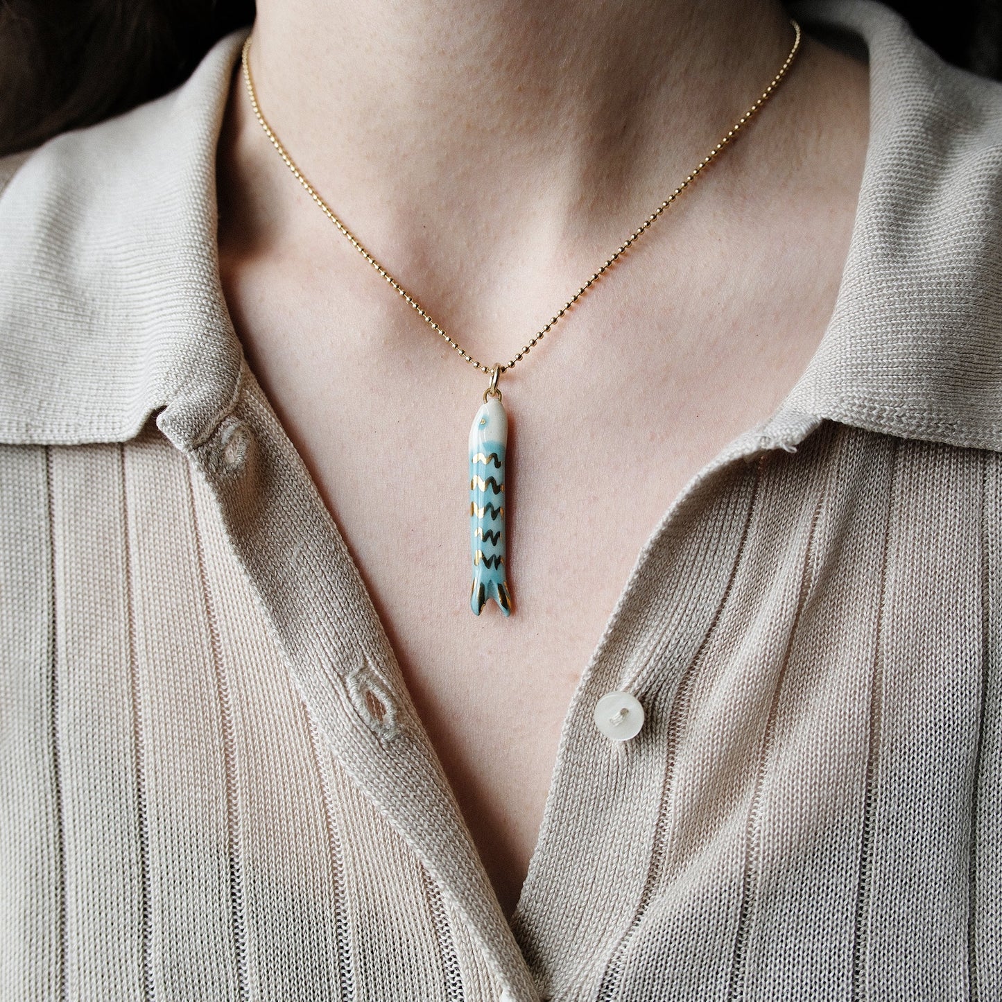 Mini Catch Necklace Turquoise